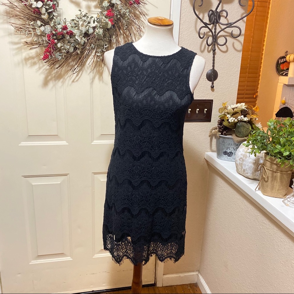 Beautiful Black Lace Stella Luce Evening Dress
